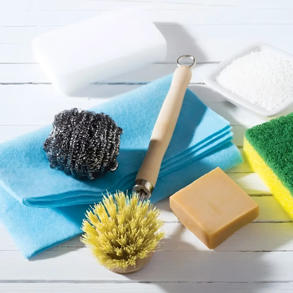 Dish Scrub Brush - Natural Bristle Long Handle - HIC - Harold Import Co.