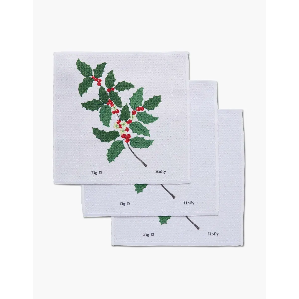 Dishcloth Set - December Holly - Geometry
