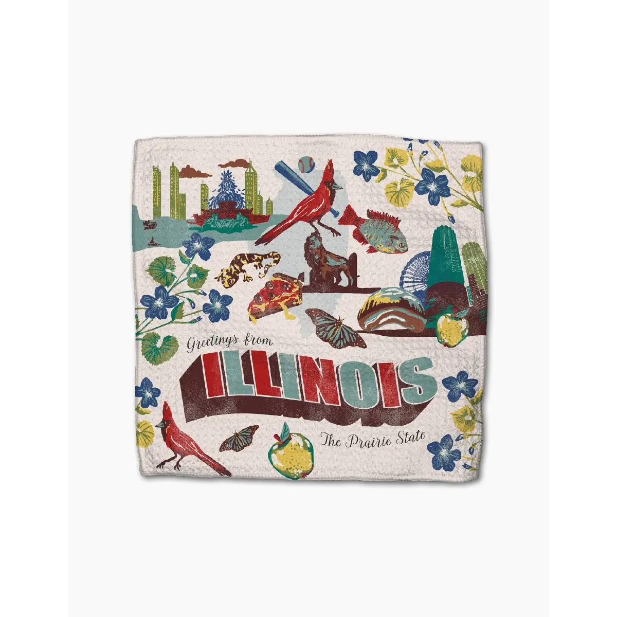 Dishcloth Set - Greetings from Illinois - Geometry