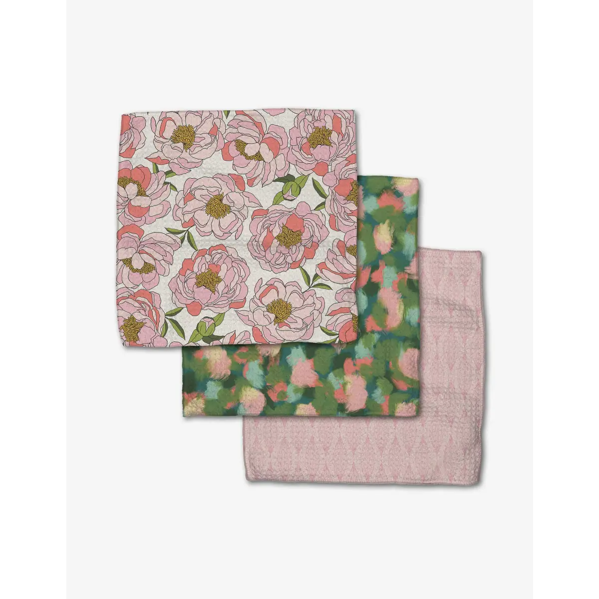 Dishcloth Set - Peony Paradise - Geometry