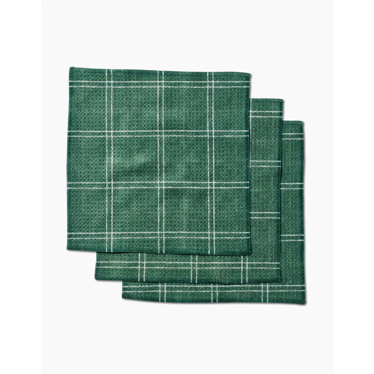 Dishcloth Set - Pine Forest Plaid - Geometry