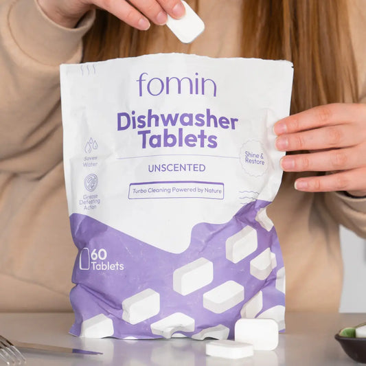 Dishwasher Tablets - Unscented - 60 Tablets - Eco-Friendly - Fomin