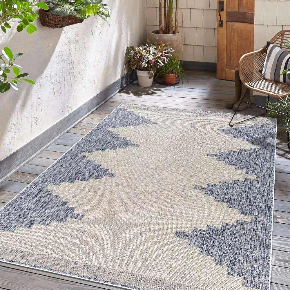 Djugun Blue Outdoor Rug - Boutique Rugs