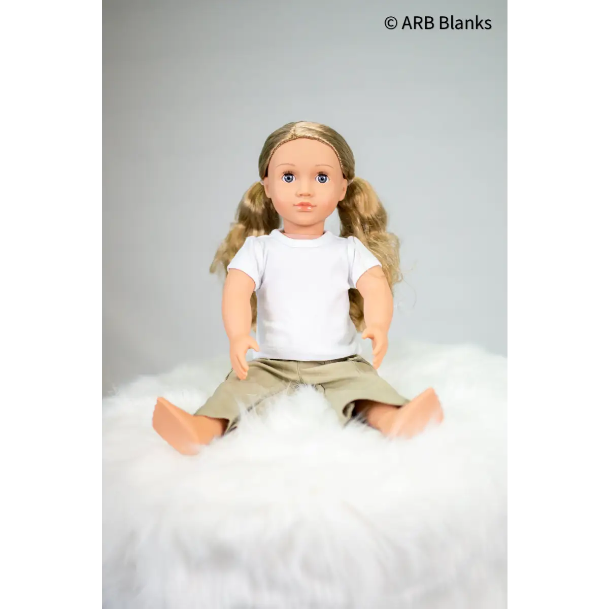 Doll Shirts - 18’’ / White Plain Short Sleeve - ARB Blanks
