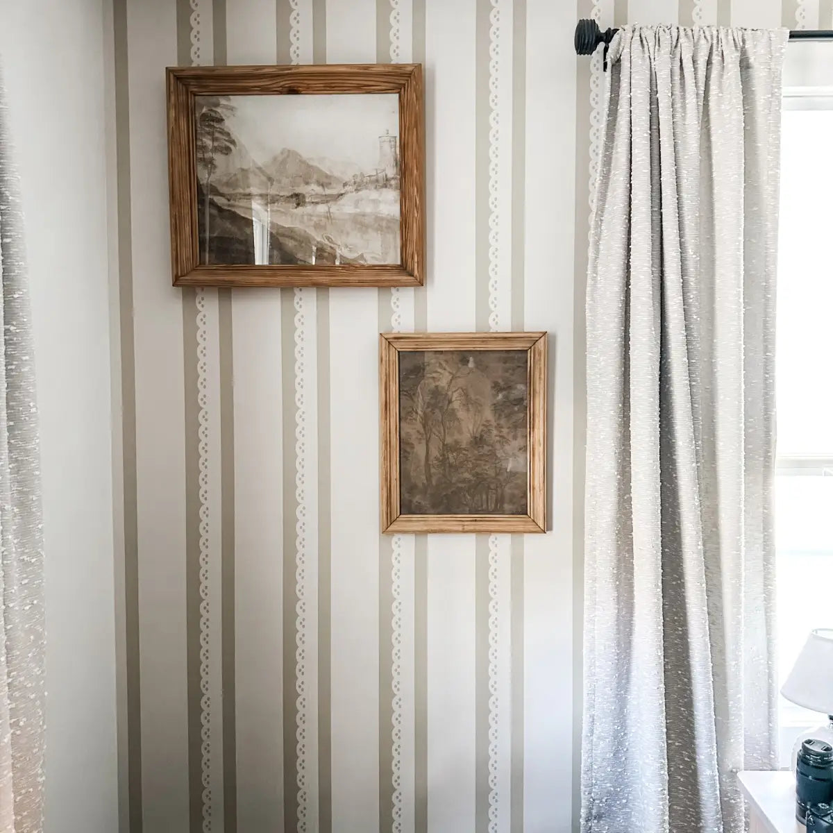 Dorit Wallpaper - Ticking Stripe - by Cinnamon Clouds - Loomwell Home Goods