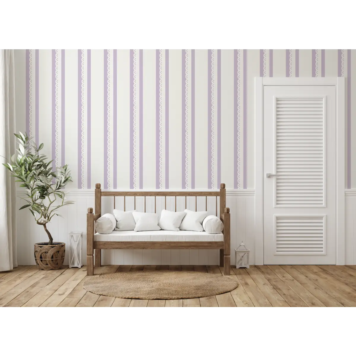 Dorit Wallpaper - Ticking Stripe - by Cinnamon Clouds - Loomwell Home Goods
