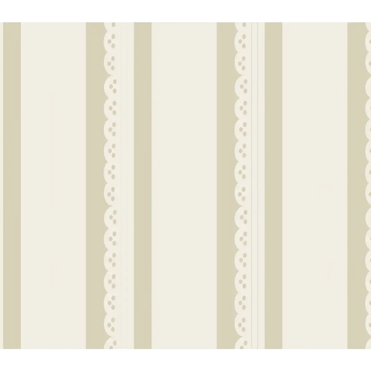 Dorit Wallpaper - Ticking Stripe - by Cinnamon Clouds - Sample 1 foot by 1 foot / Light Neutral - Loomwell Home Goods