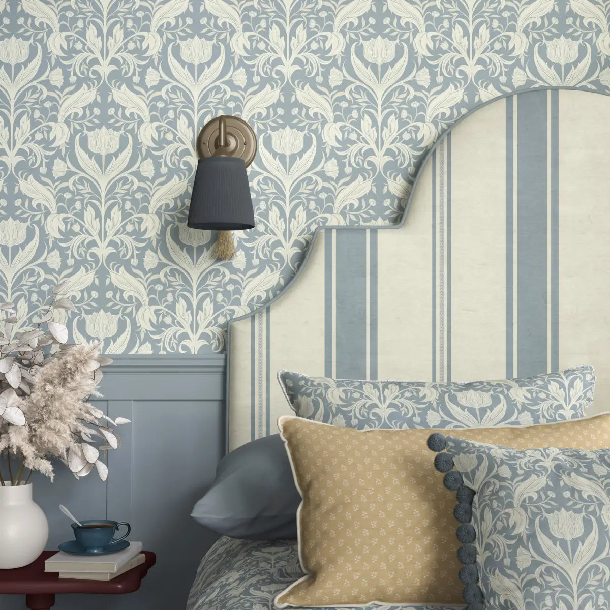 Dorthea Wallpaper - Stylized Tulips - by Ali Anni - Loomwell Home Goods
