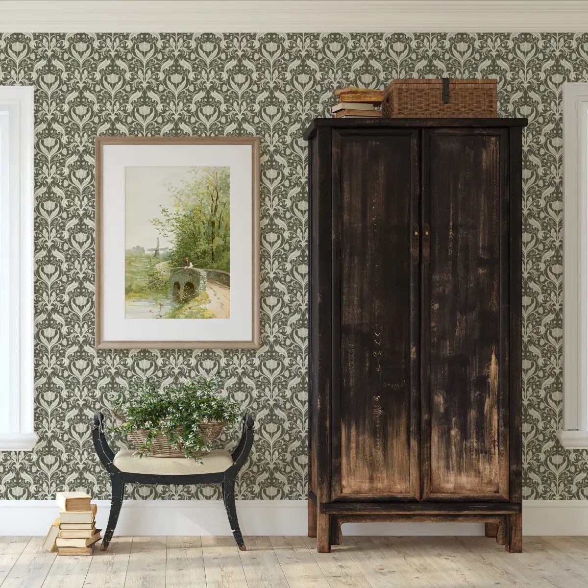 Dorthea Wallpaper - Stylized Tulips - by Ali Anni - Loomwell Home Goods