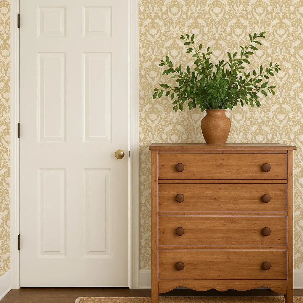 Dorthea Wallpaper - Stylized Tulips - by Ali Anni - Loomwell Home Goods
