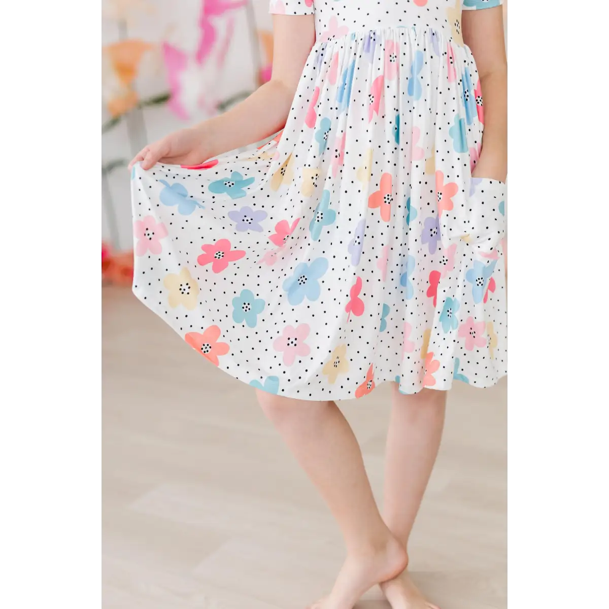 Pocket Twirl Dress - Dots & Daisies - Mila & Rose ®