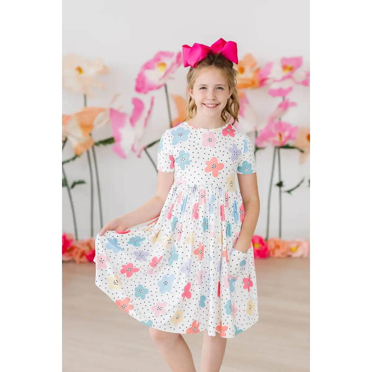 Pocket Twirl Dress - Dots & Daisies - Mila & Rose ®