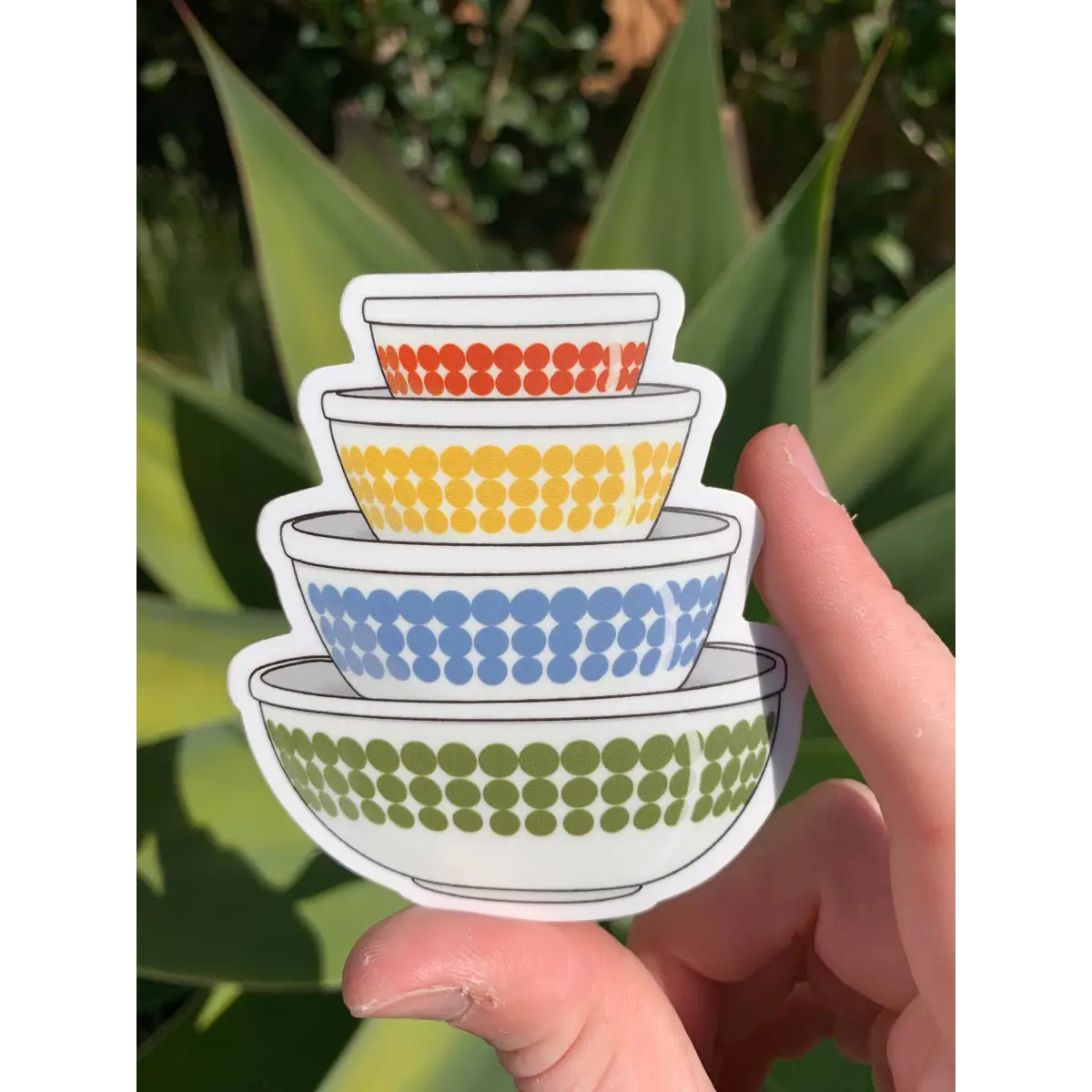 Dots Vintage Pyrex Bowls Magnet - Extremely Retro