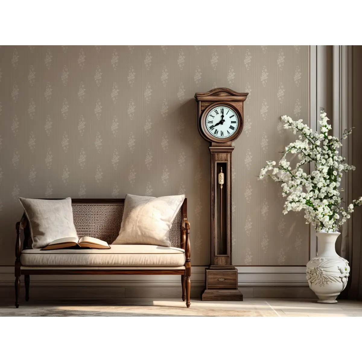 Dovie Wallpaper - Old Fashioned Romance - by Katie Burt Art - Loomwell Home Goods