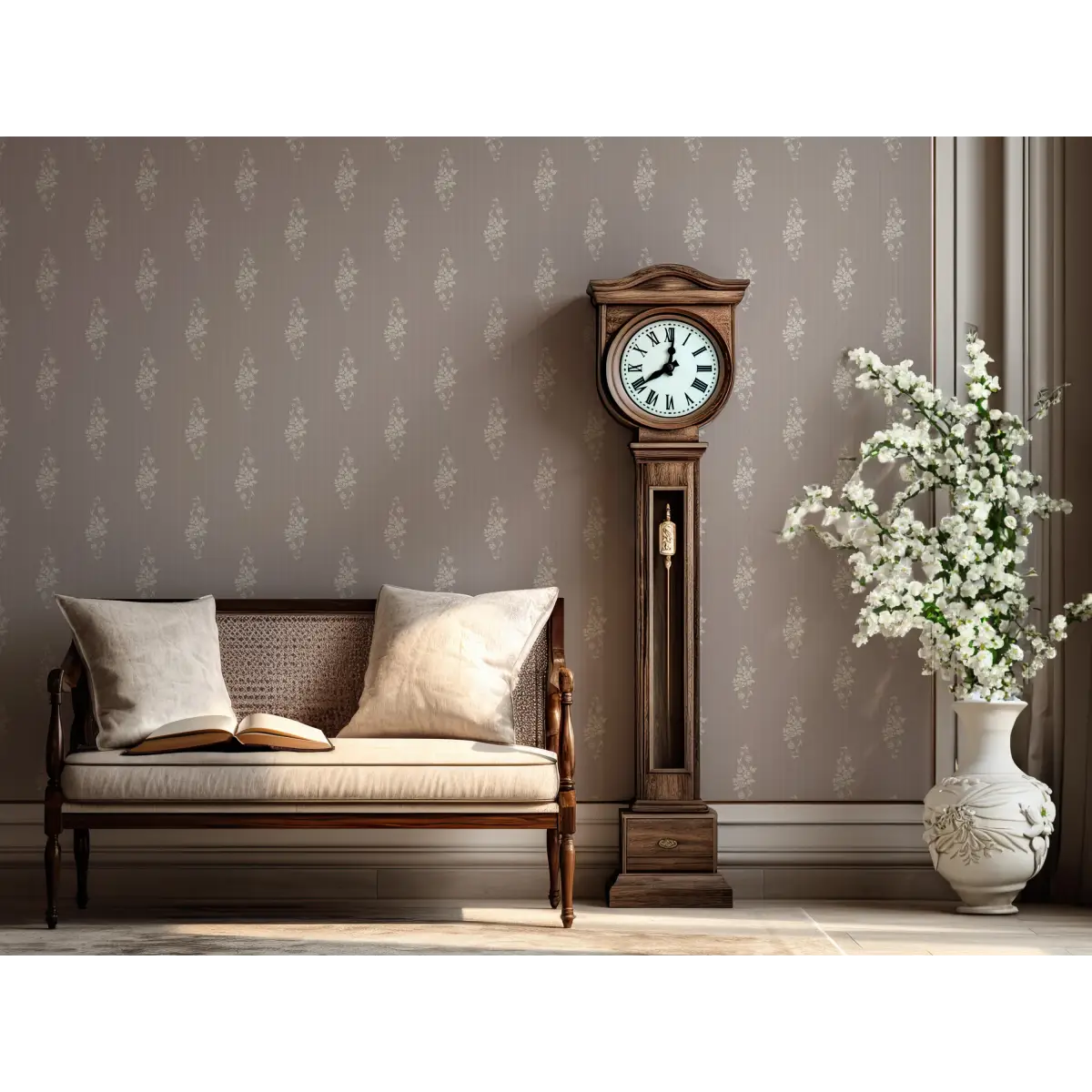 Dovie Wallpaper - Old Fashioned Romance - by Katie Burt Art - Loomwell Home Goods