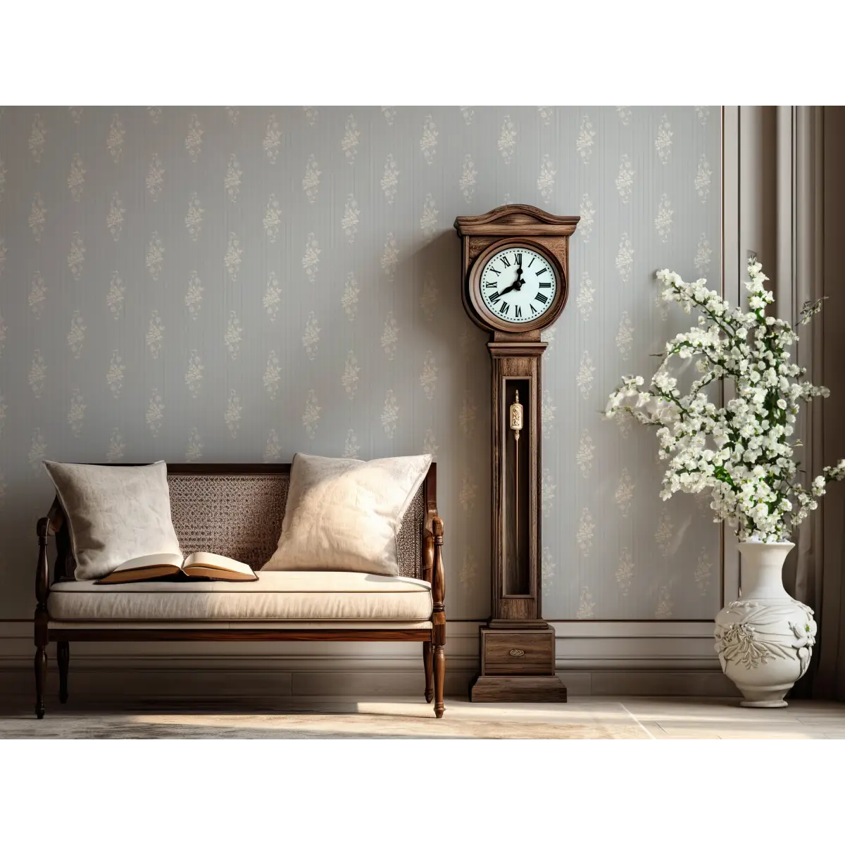 Dovie Wallpaper - Old Fashioned Romance - by Katie Burt Art - Loomwell Home Goods