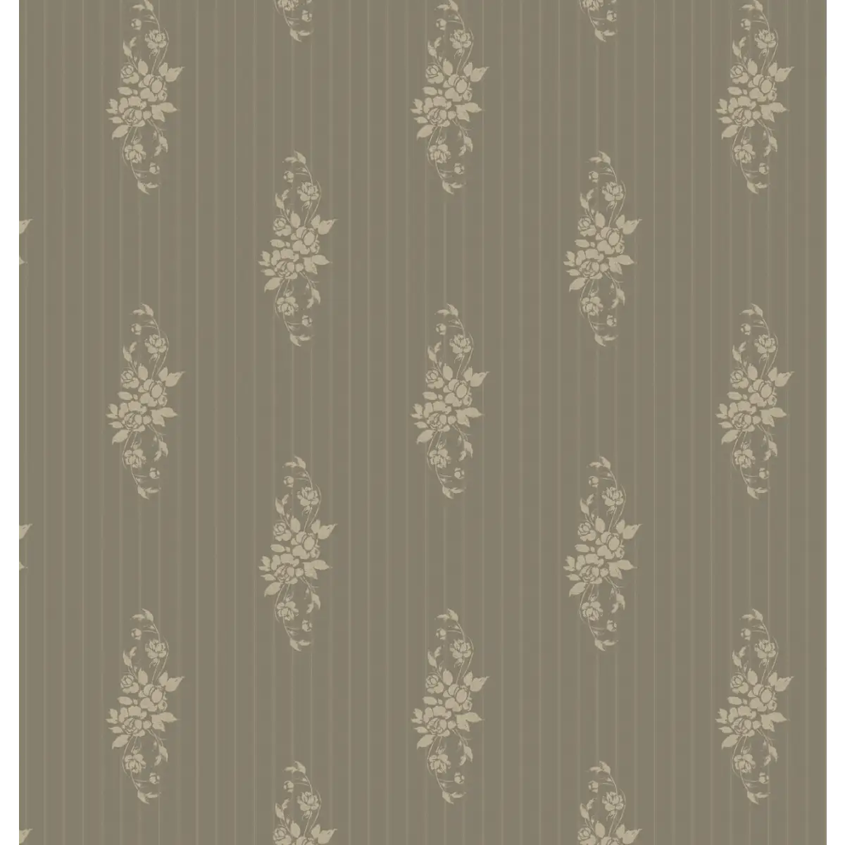 Dovie Wallpaper - Old Fashioned Romance - by Katie Burt Art - Sample 1 foot by 1 foot / Dark Green - Loomwell Home Goods