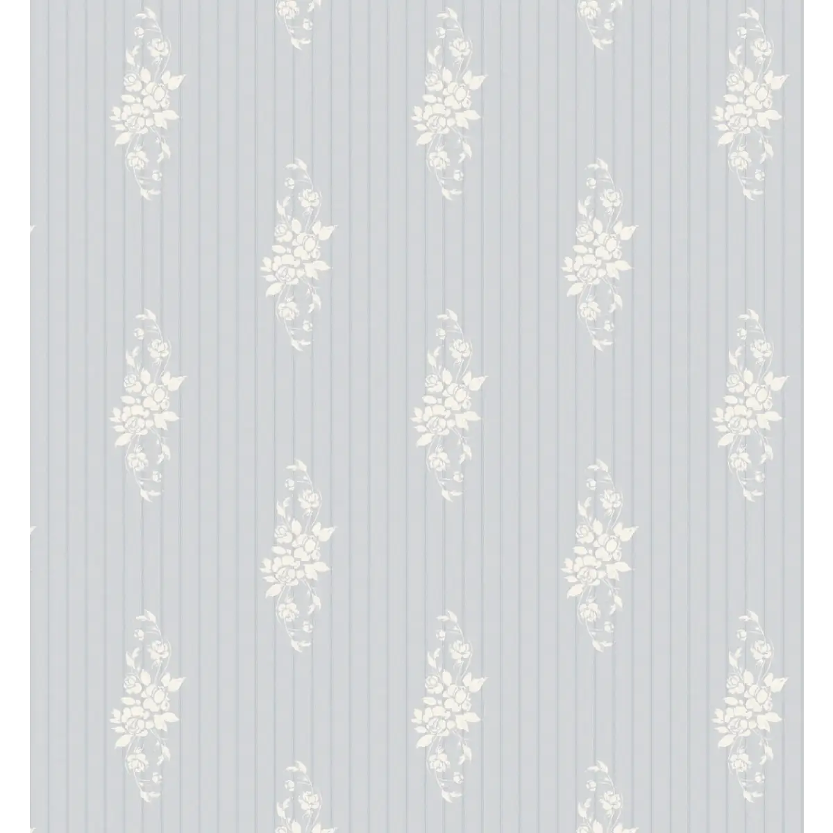 Dovie Wallpaper - Old Fashioned Romance - by Katie Burt Art - Sample 1 foot by 1 foot / Light Blue - Loomwell Home Goods