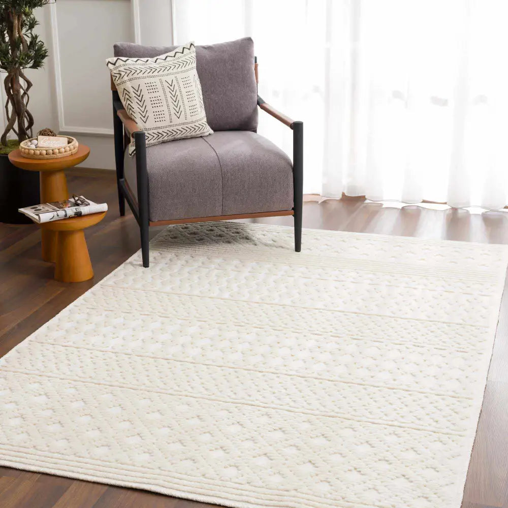 Drago White Washable Area Rug - Boutique Rugs