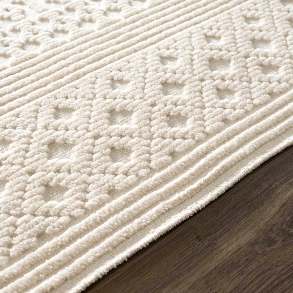 Drago White Washable Area Rug - Boutique Rugs
