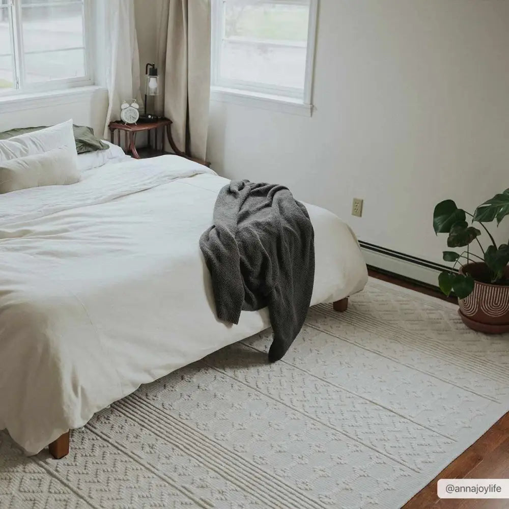 Drago White Washable Area Rug - Boutique Rugs