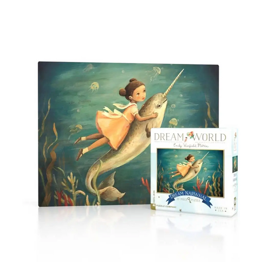 Dream Narwhal by Emily Winfield Martin - 20 Piece Mini Puzzle - New York Puzzle Company