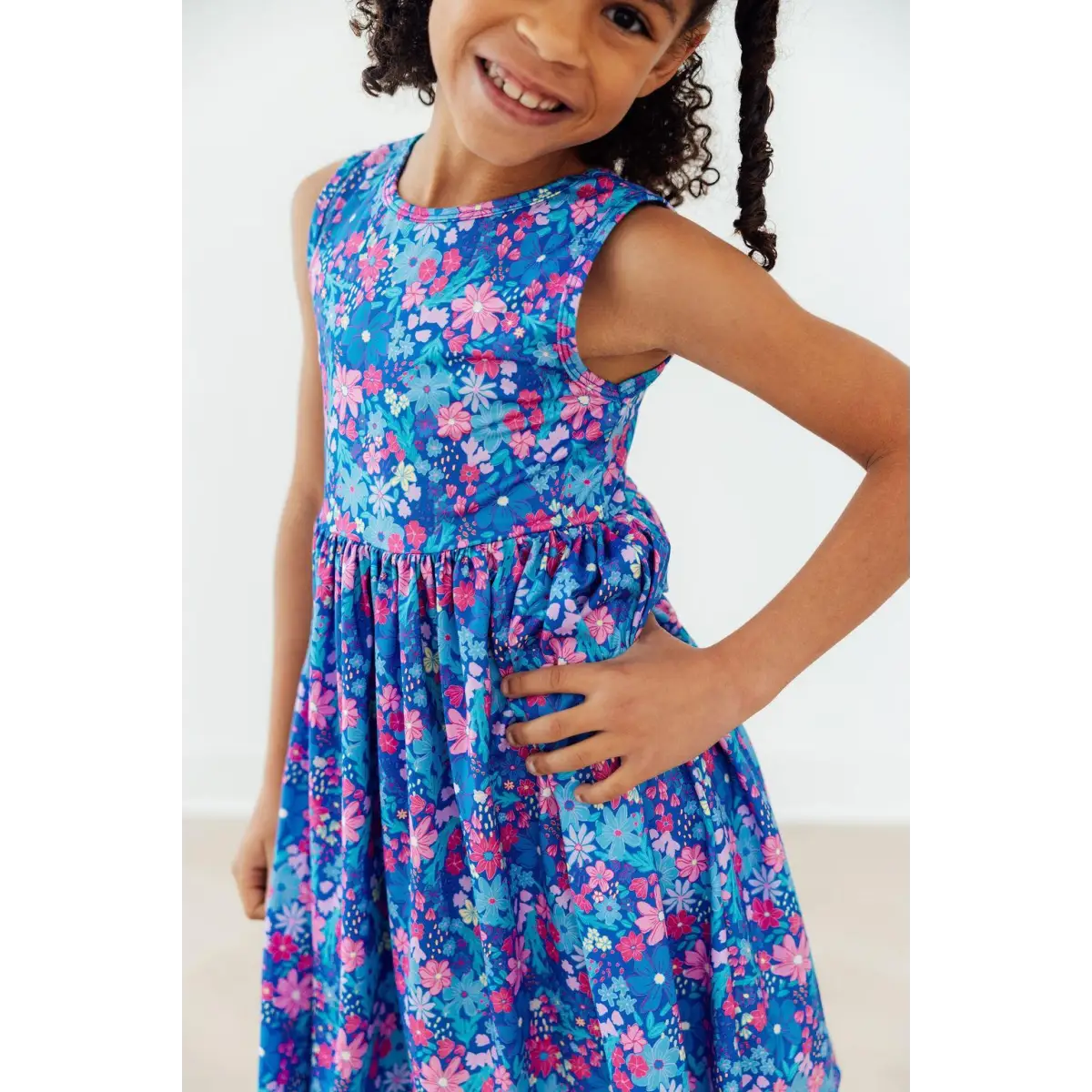 Tank Twirl Dress - Dreaming Daisies - Blue Floral - 6-12M - Mila & Rose ®