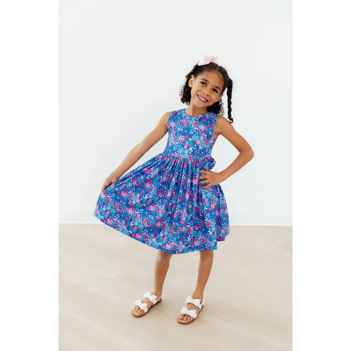 Tank Twirl Dress - Dreaming Daisies - Blue Floral - Mila & Rose ®