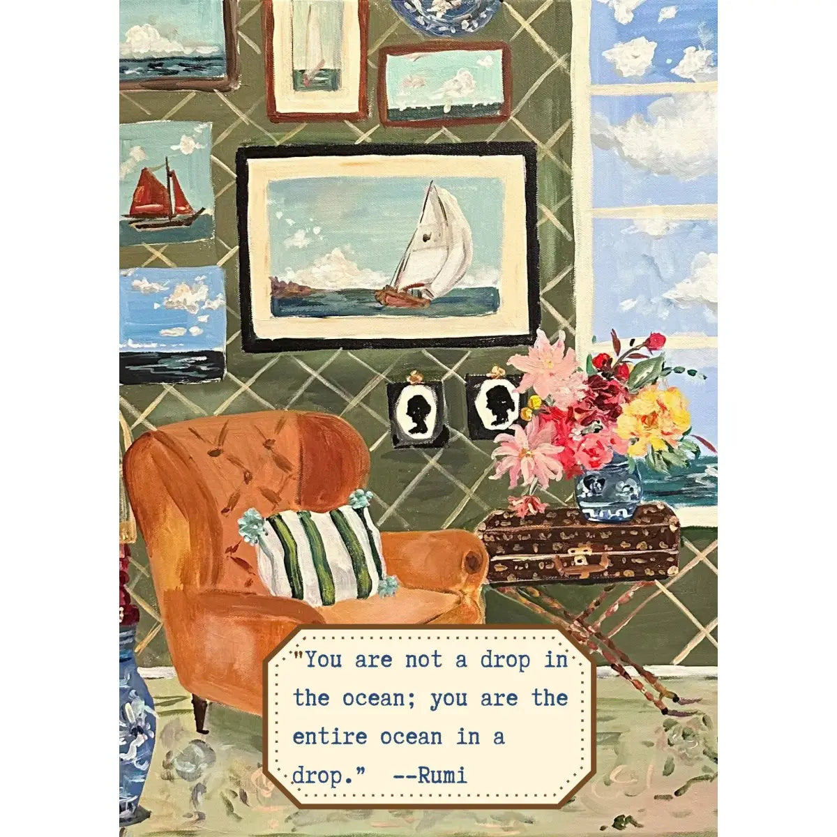 Encouragement Greeting Card - Drop in the Ocean Parlor - Carpe Diem Papers