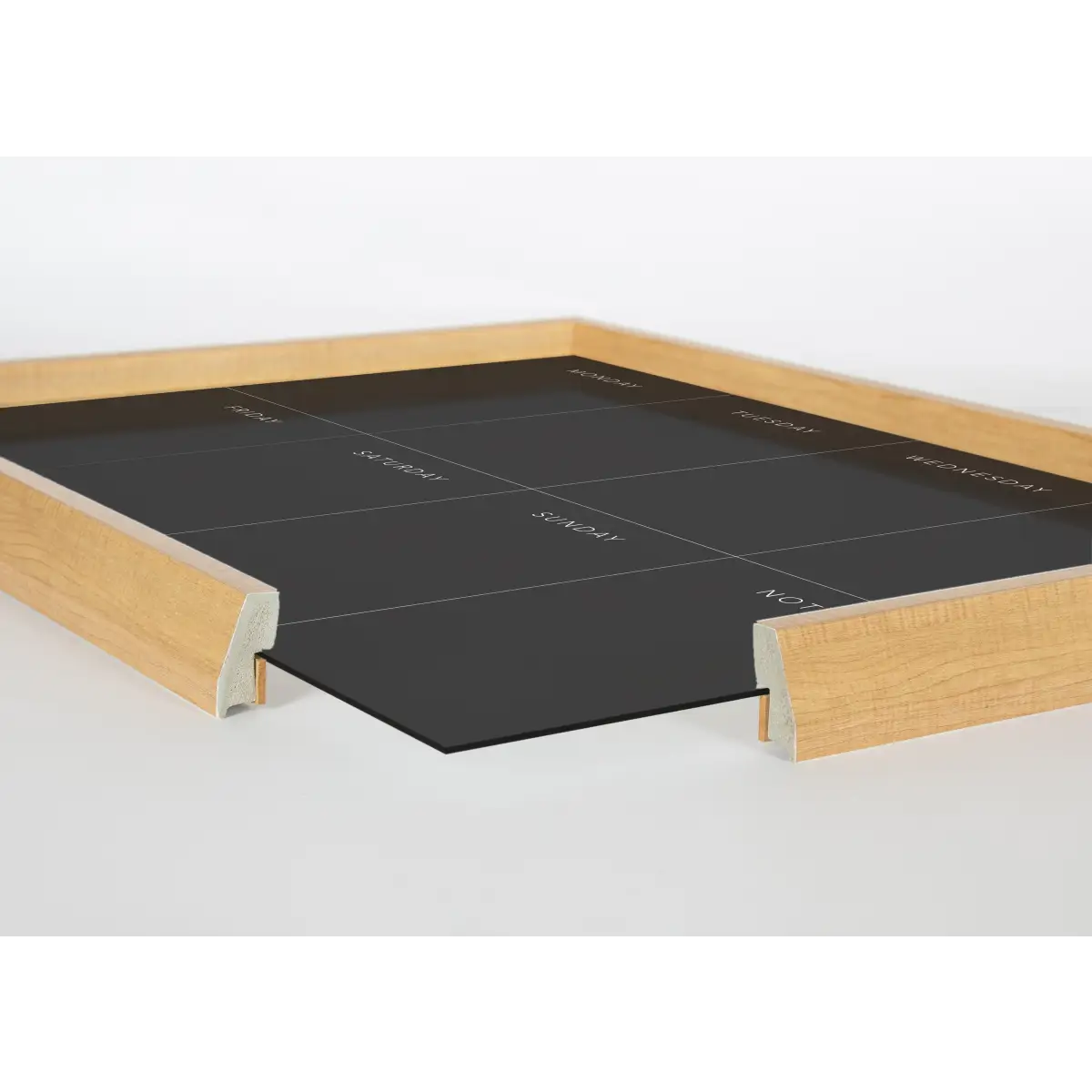 Dry Erase Board - This Week Black - Framed Printed Glass - Black - kateandlaurel