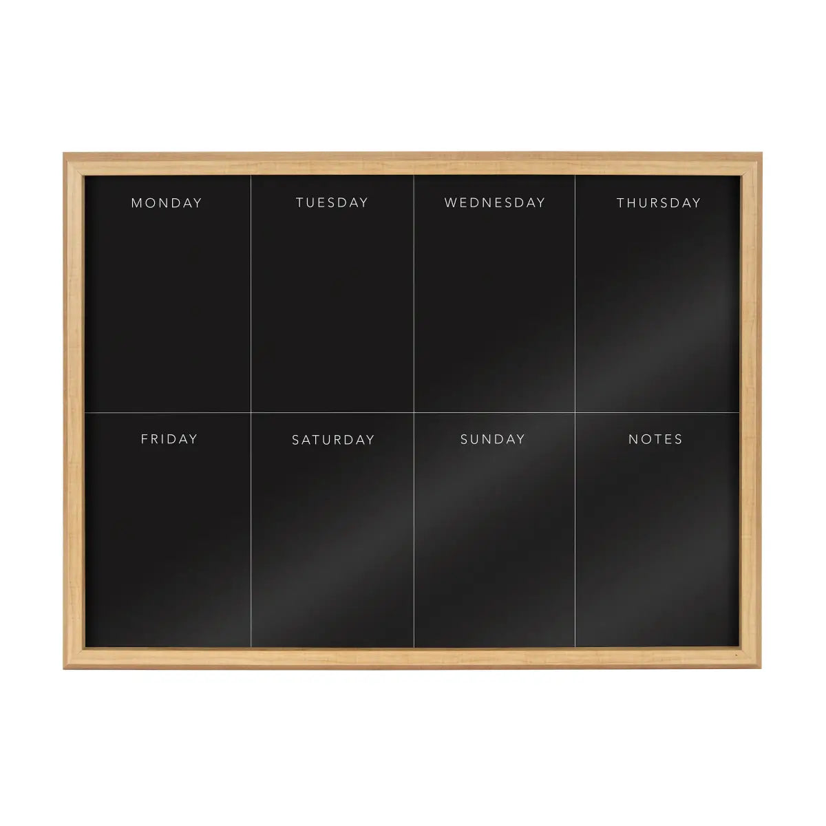 Dry Erase Board - This Week Black - Framed Printed Glass - Black - kateandlaurel