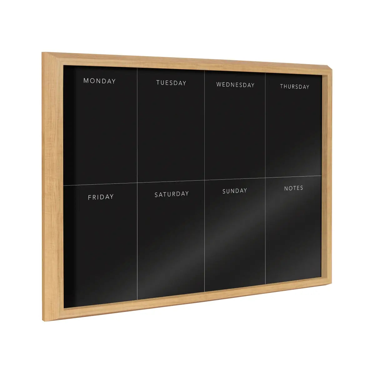 Dry Erase Board - This Week Black - Framed Printed Glass - Black - kateandlaurel