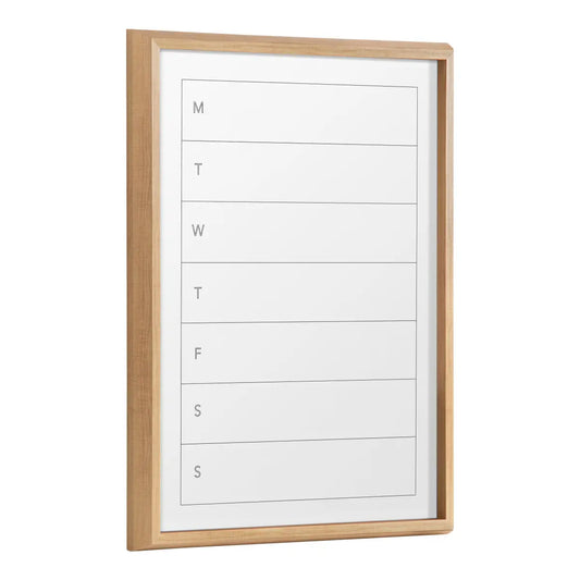 Dry Erase Board - Weekly Menu - Framed Printed Glass - kateandlaurel