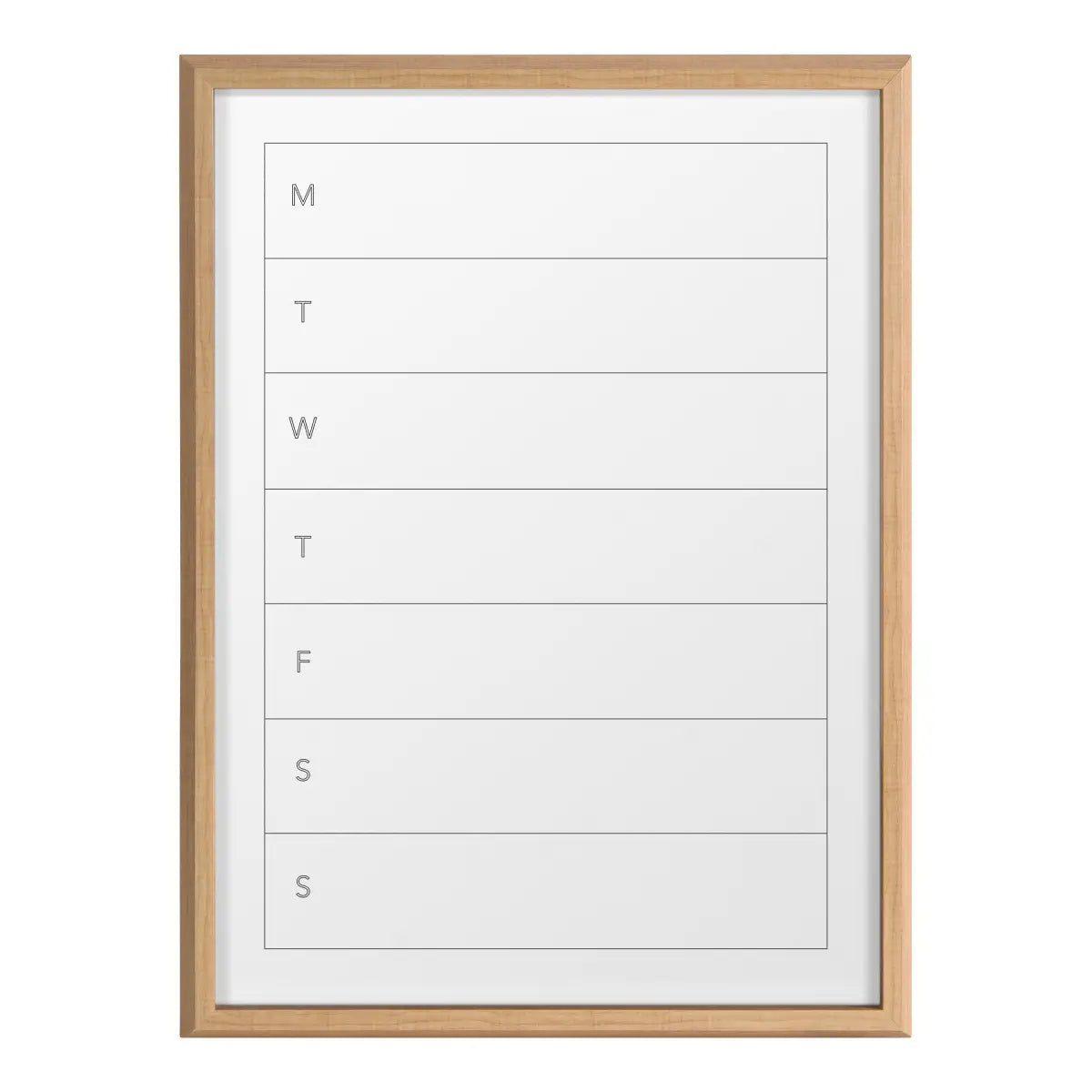 Dry Erase Board - Weekly Menu - Framed Printed Glass - kateandlaurel