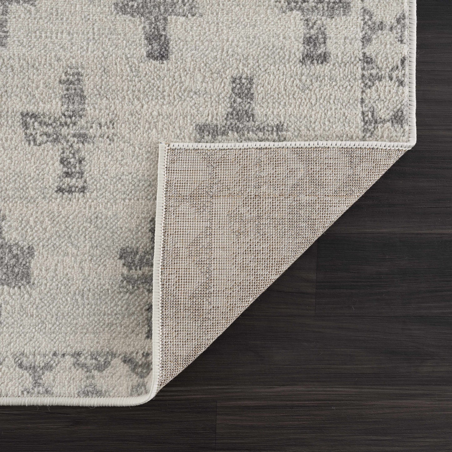 Tigris Swiss Cross Ivory&Gray Area Rug - Boutique Rugs
