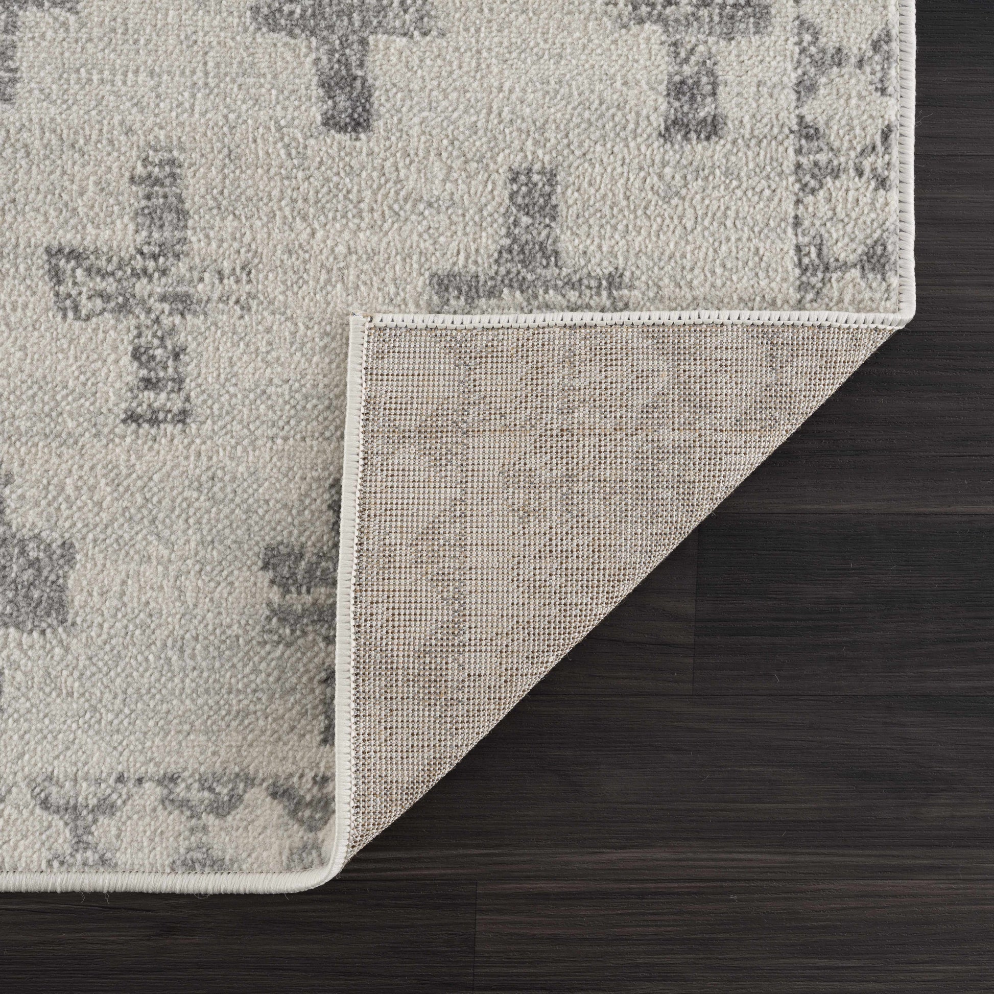 Tigris Swiss Cross Ivory&Gray Area Rug - Boutique Rugs