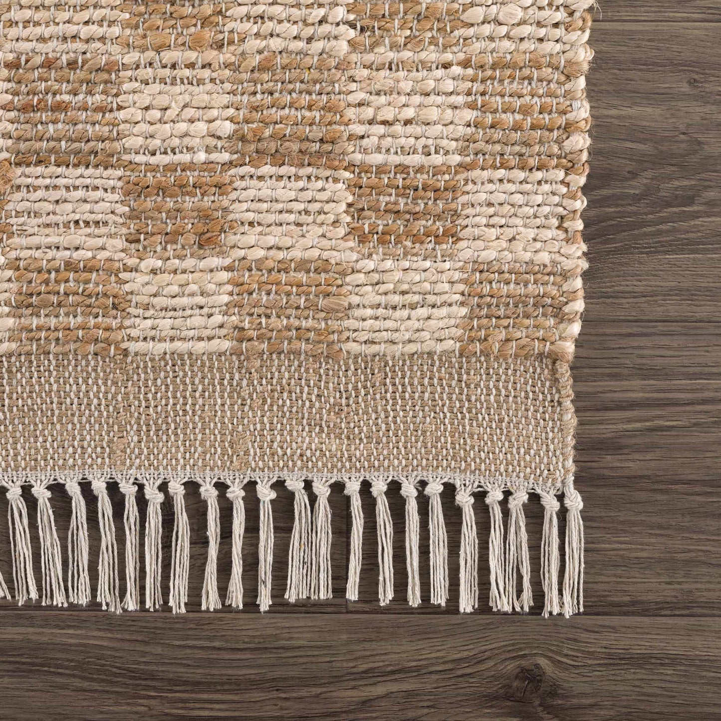 Checkered Jute Area Rug - Boutique Rugs