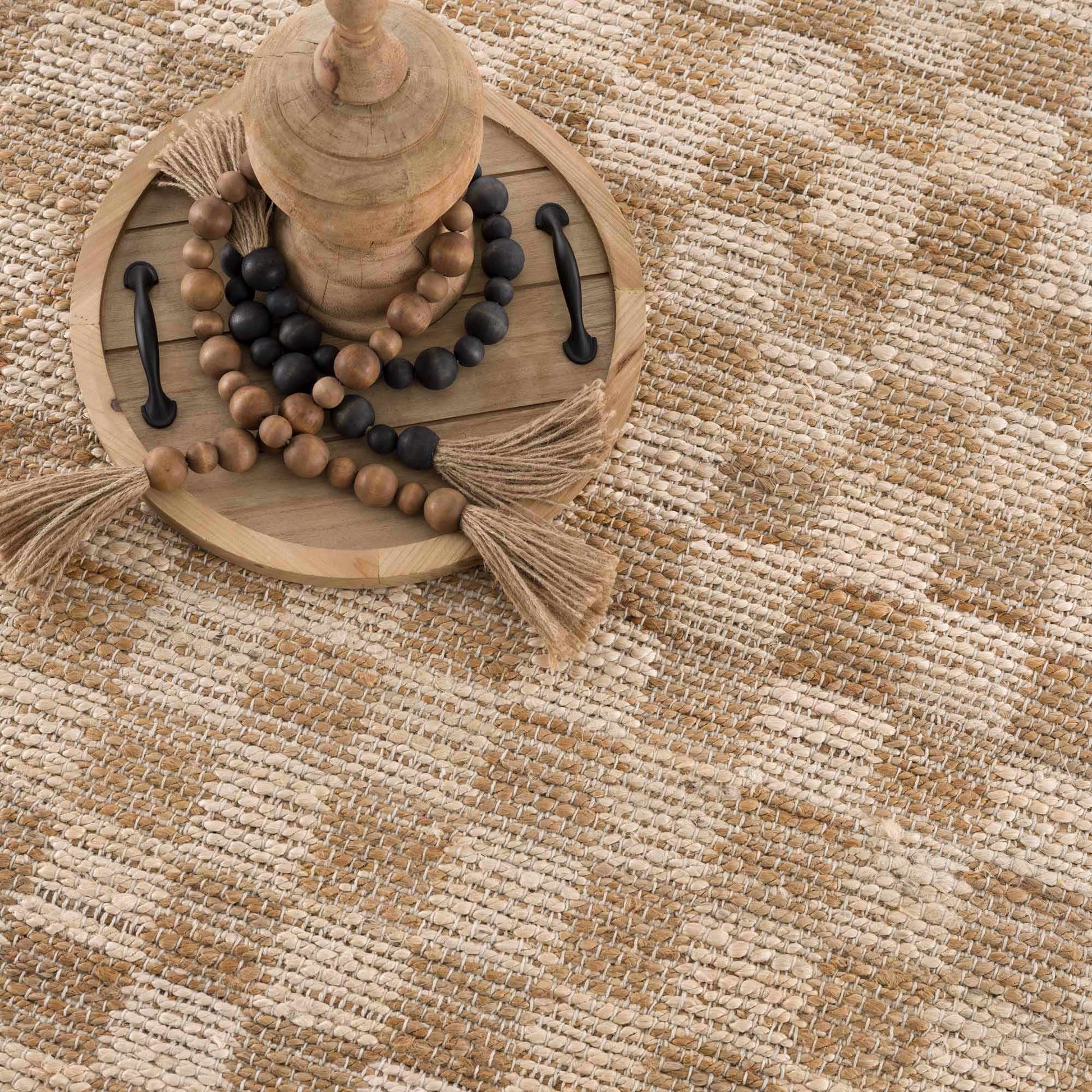 Checkered Jute Area Rug - Boutique Rugs