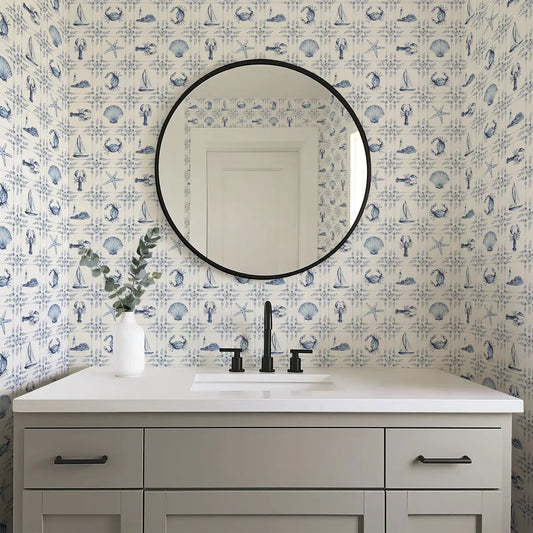 Dulcie Wallpaper - Nautical Sea Life - by Annalee Beck - Loomwell Home Goods
