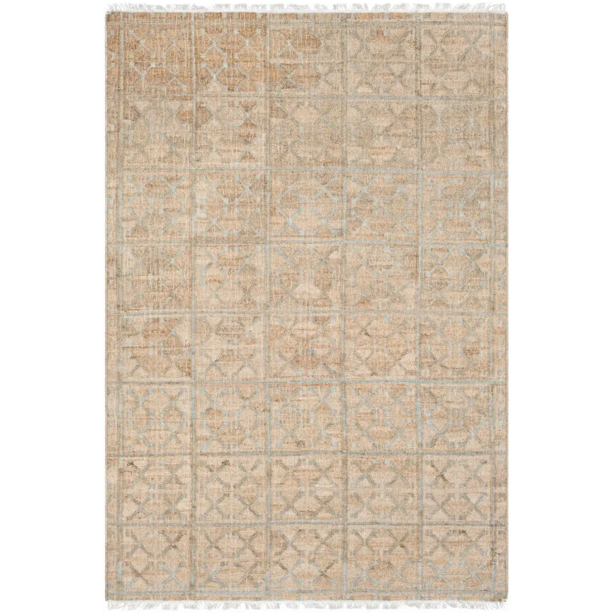 Dusty Sage Fringed Jute Carpet - 6’ x 9’ Rectangle - Boutique Rugs