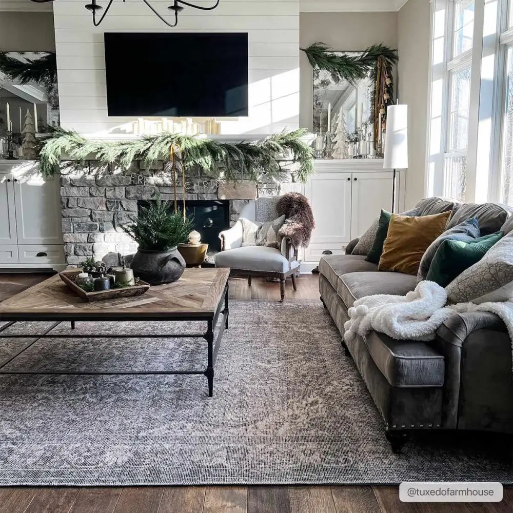 Dusty Sage Washable Persian Rug - Boutique Rugs