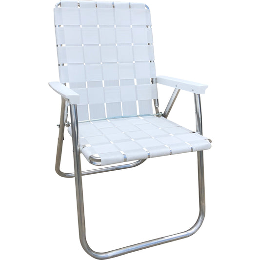 Chaise de jardin classique blanche brillante