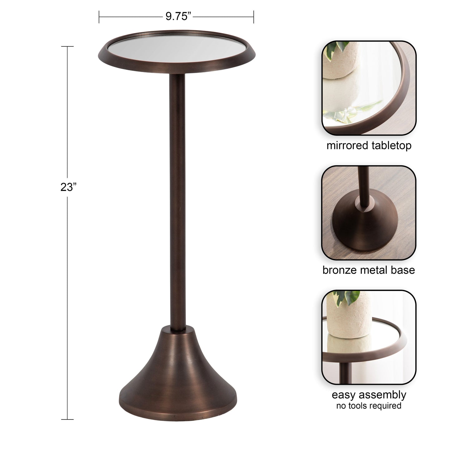 Sanzo Metal Cocktail Table or Plant Stand