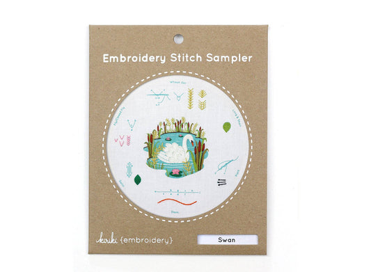 Swan - Embroidery Stitch Sampler - Kiriki Press
