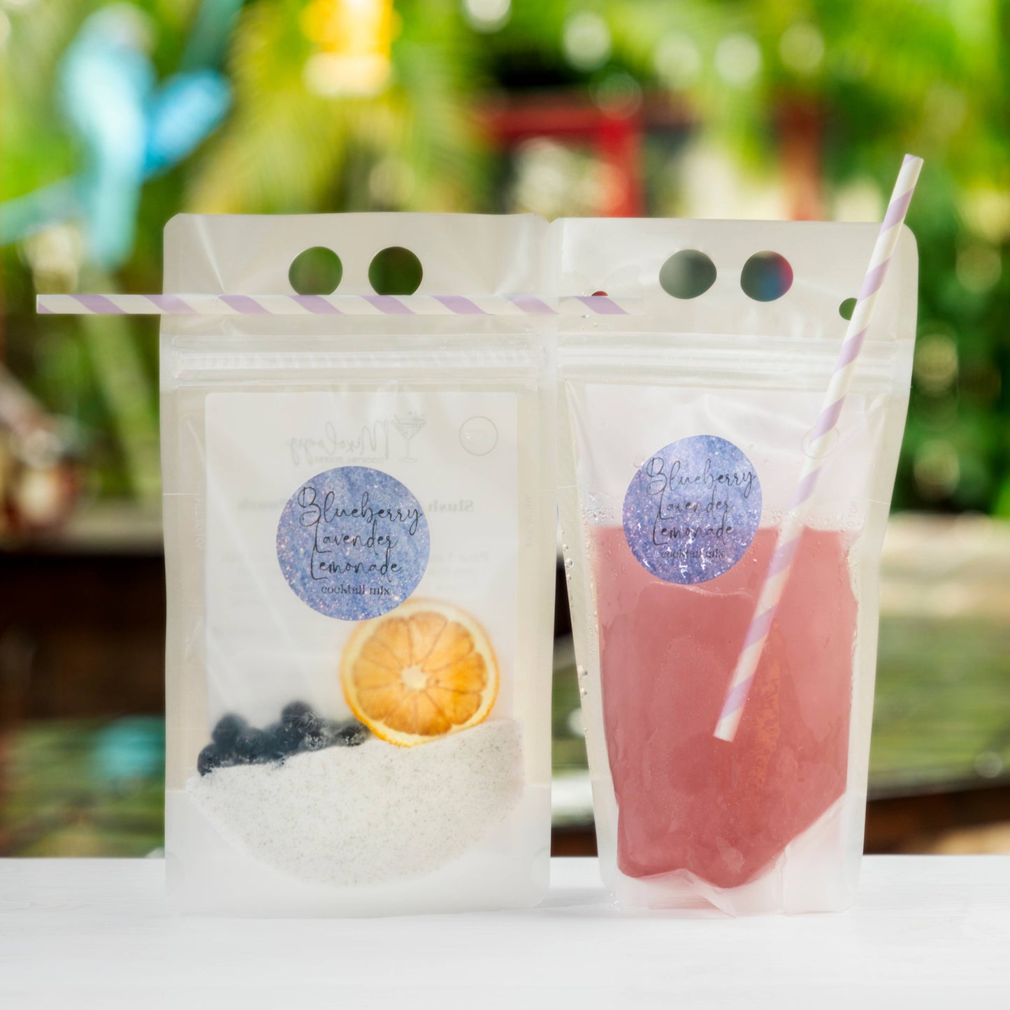 Slush Cocktail Pouches - Cocktails or Mocktails - Blueberry Lavender Lemonade