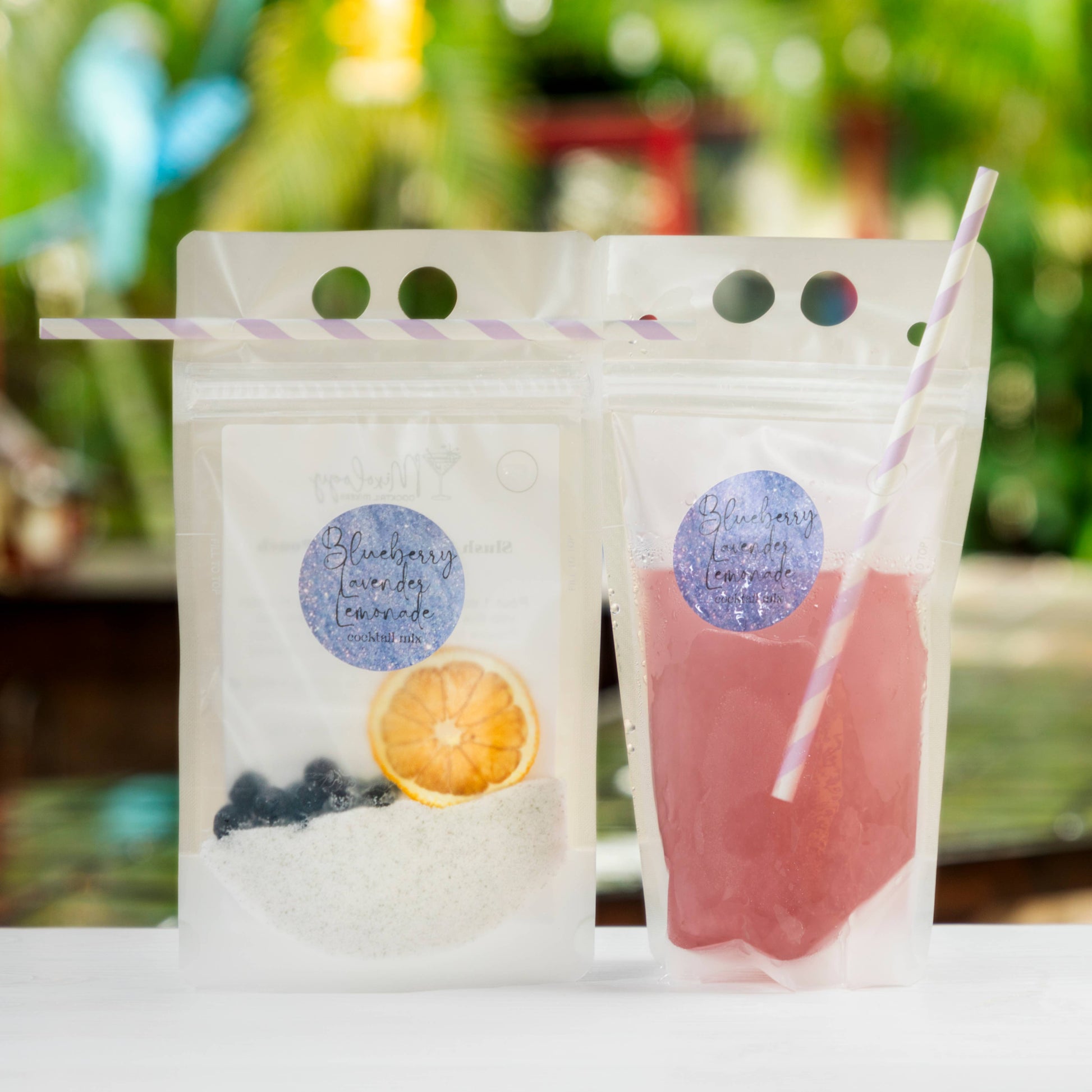Slush Cocktail Pouches - Cocktails or Mocktails - Blueberry Lavender Lemonade
