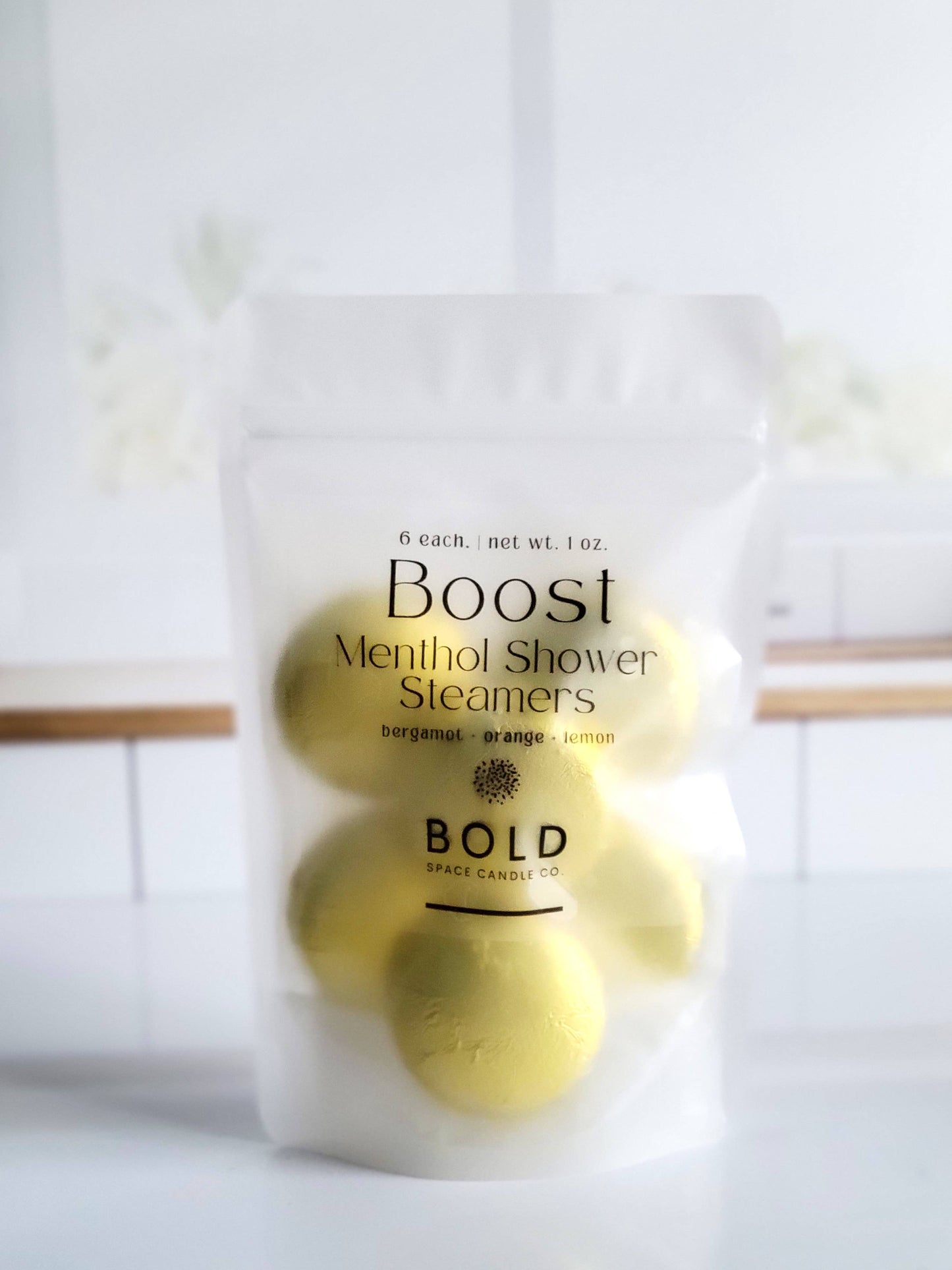 Shower Steamers - Boost – Bergamot Lemon & Blood Orange - 6 pack - Bold Space Candle Co.