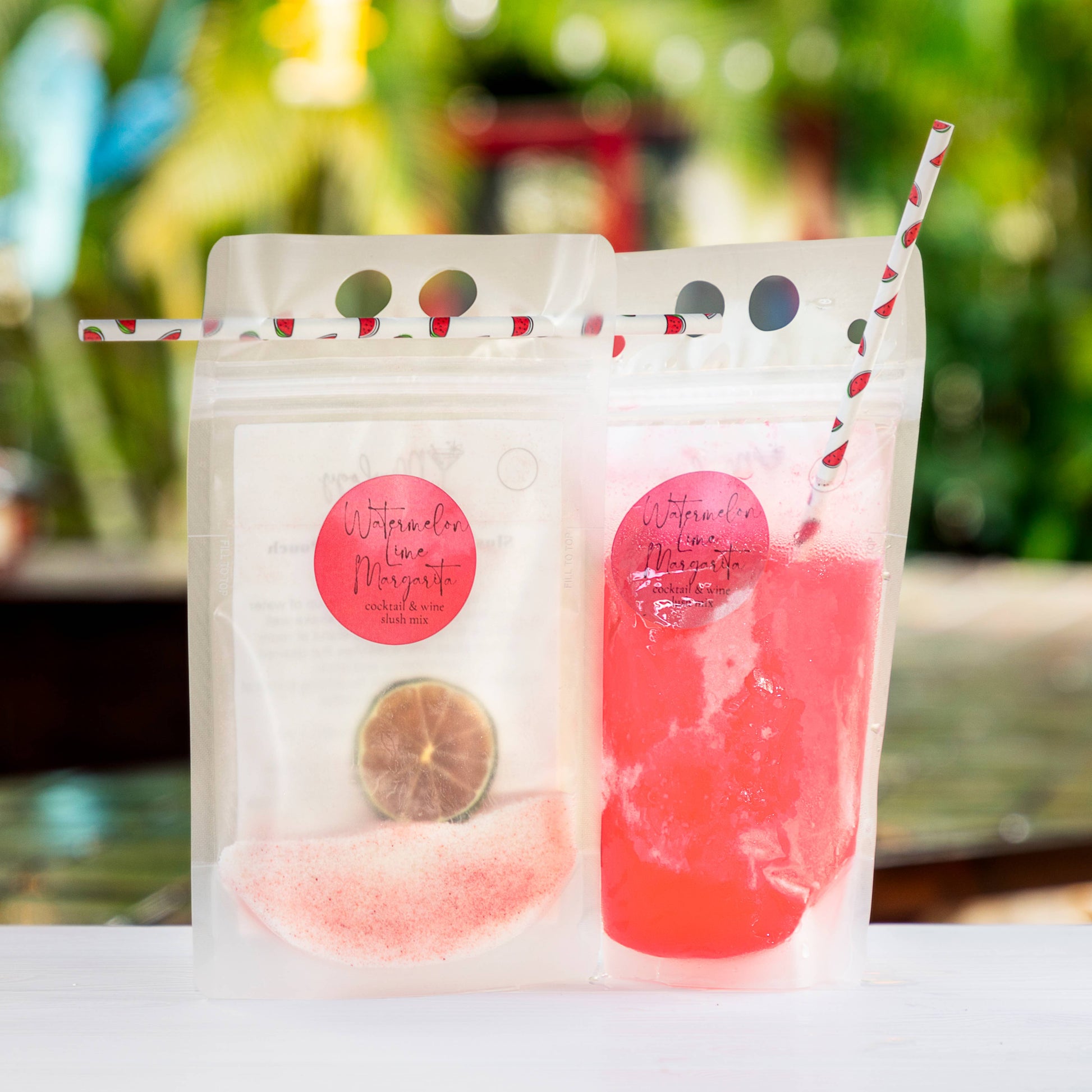 Slush Cocktail Pouches - Cocktails or Mocktails - Watermelon Lime Margarita
