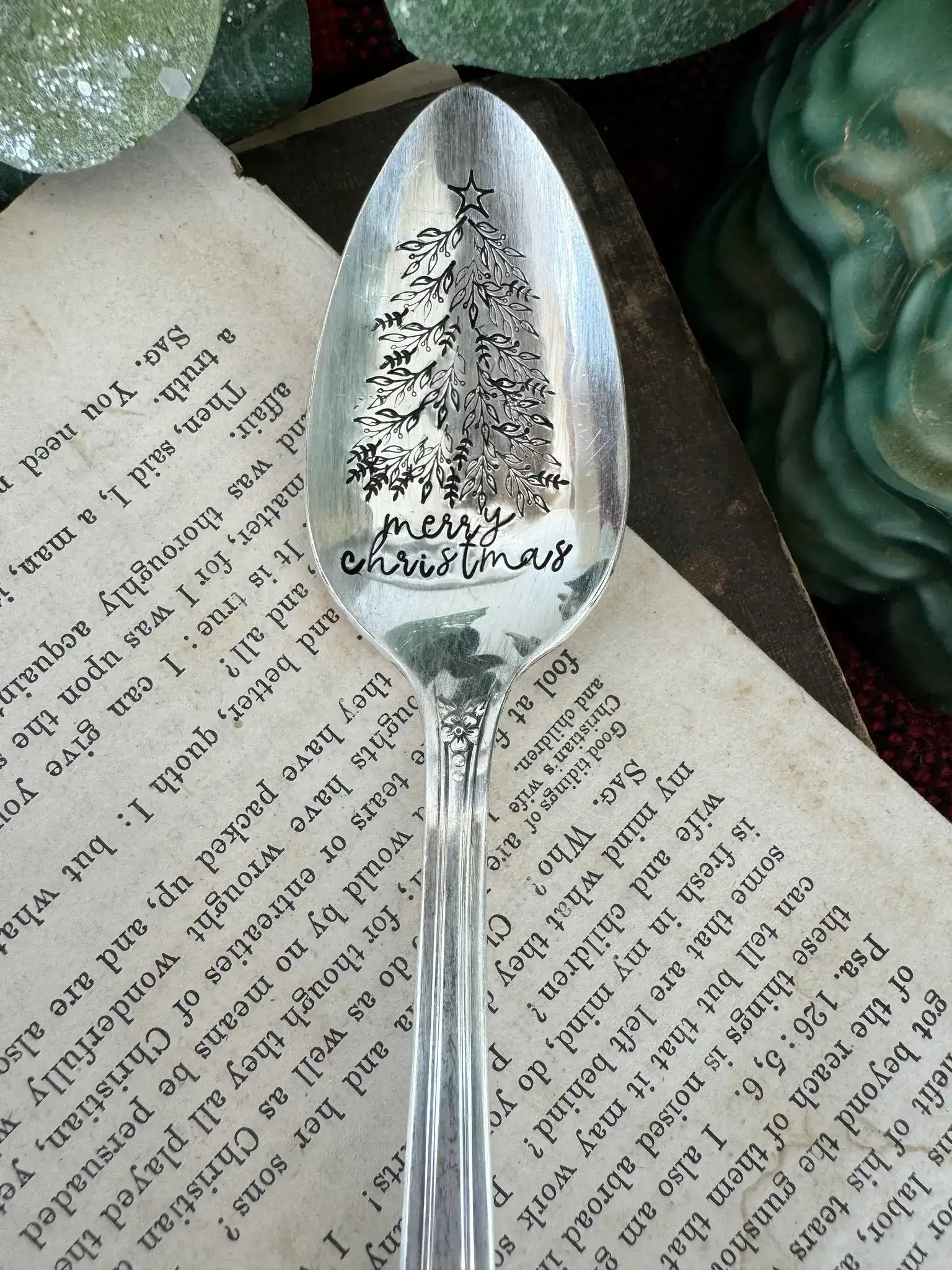 Merry Christmas - Vintage Stamped Spoon - The Sassy Barn