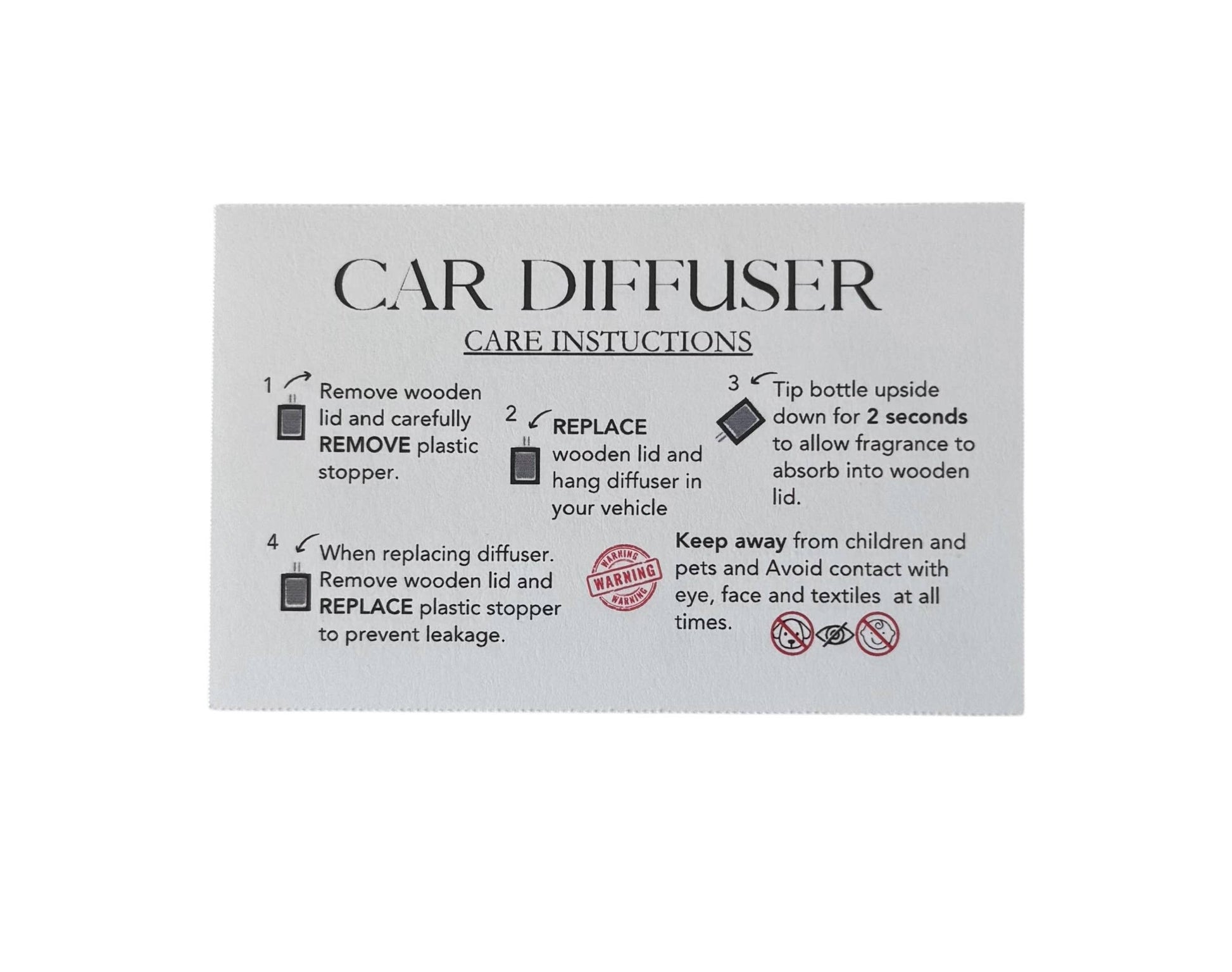 Fresh Bamboo -- Glass Bottle Car Freshener 8ml